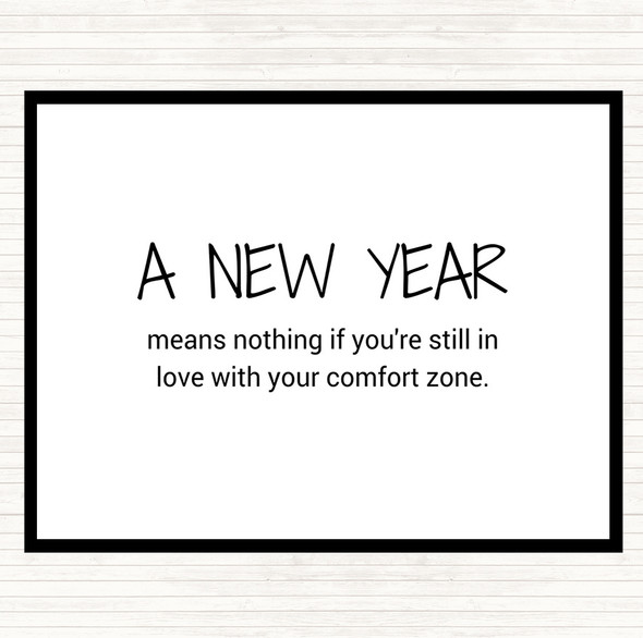 White Black A New Year Quote Placemat