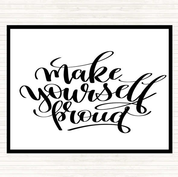 White Black Make Yourself Pound Quote Placemat
