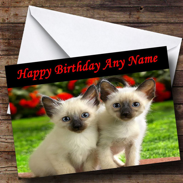 Beautiful Little Kittens Customised Birthday Card