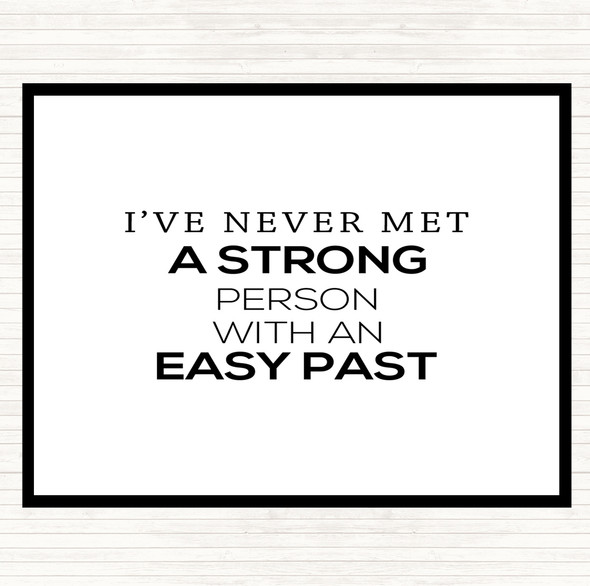 White Black Strong Person Quote Placemat