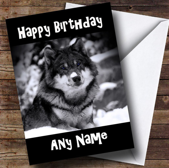 Wolf Customised Birthday Card