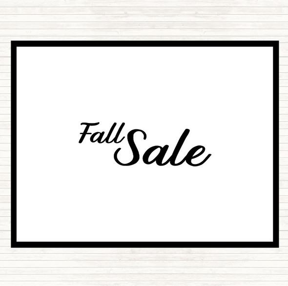 White Black Fall Sale Quote Placemat