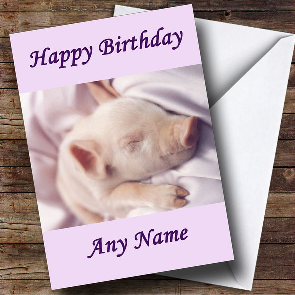 Little Piglet Customised Birthday Card