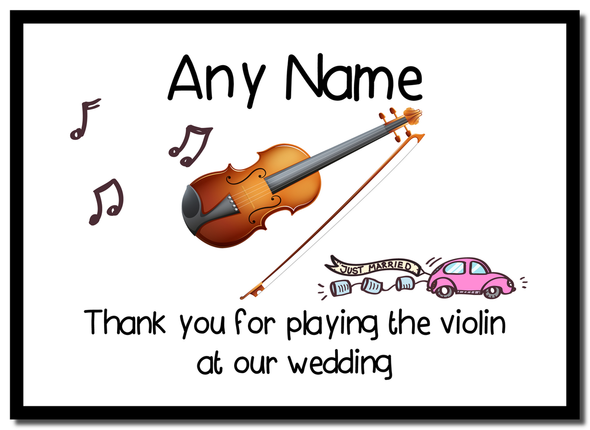 Thank You For Playing The Violin At Our Wedding Placemat