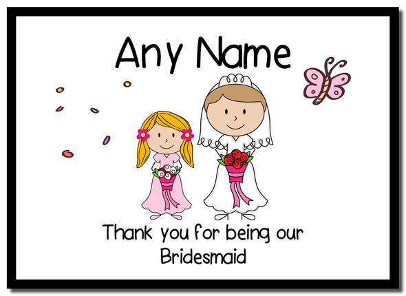 Thank You Bridesmaid Placemat
