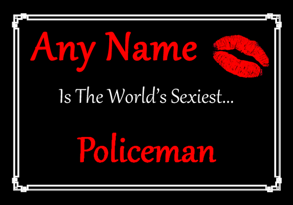 Policeman World's Sexiest Placemat