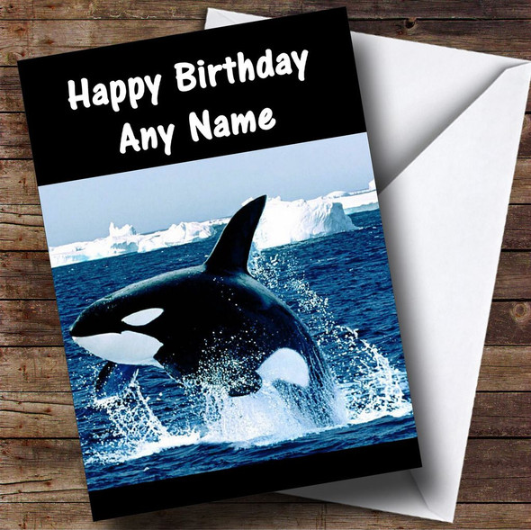 Killer Whale Customised Birthday Card