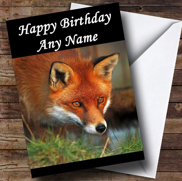 Fox Customised Birthday Card