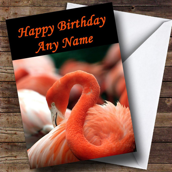 Flamingo Customised Birthday Card