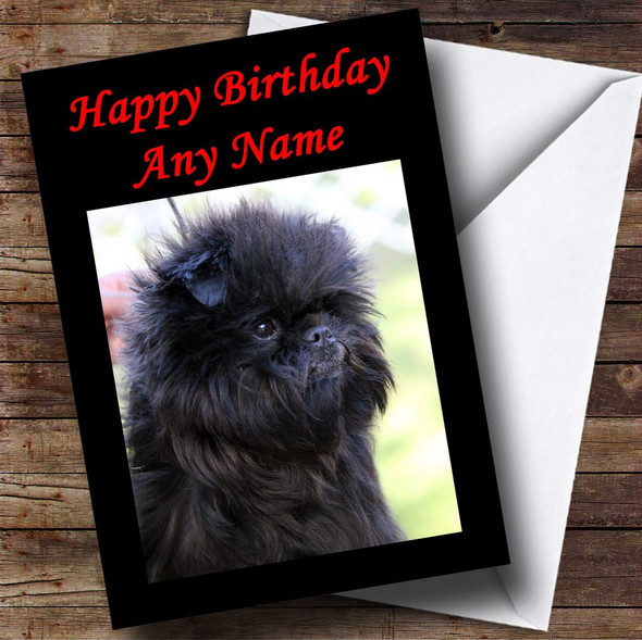 Affenpinscher Dog Customised Birthday Card