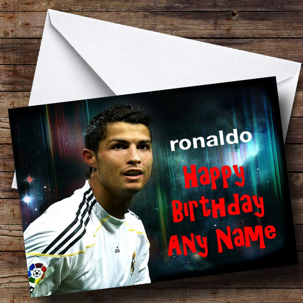 Ronaldo Real Madrid Customised Birthday Card