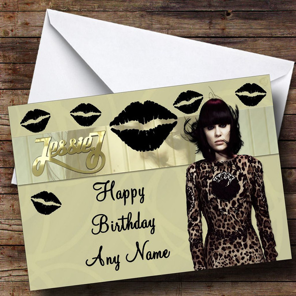 Jessie J Lips Customised Birthday Card