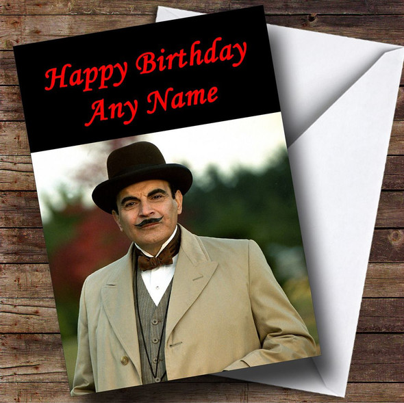 Poirot Customised Birthday Card