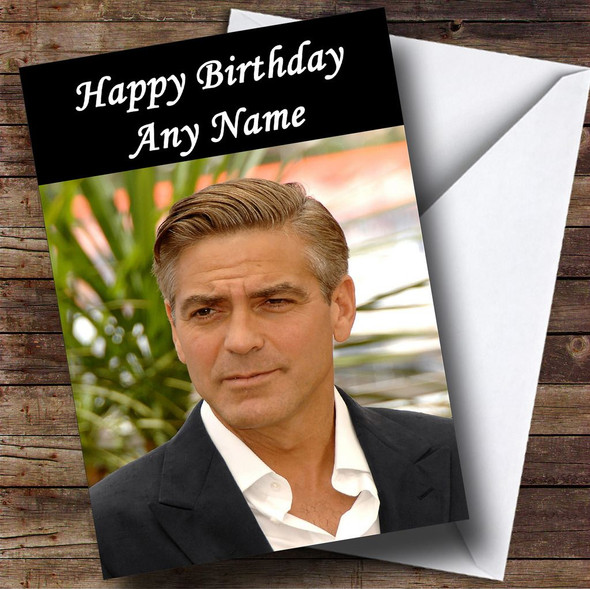 George Clooney Customised Birthday Card