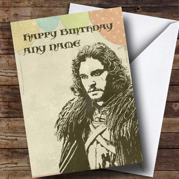 Got Jon Snow Dad Night Watch Game Of Thrones Birthday Customised Card