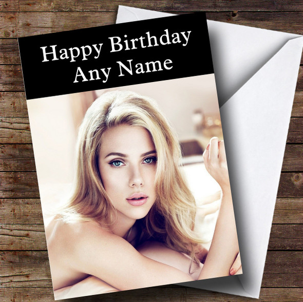 Customised Scarlett Johansson Celebrity Birthday Card