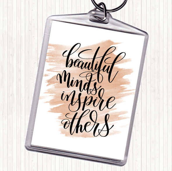 Watercolour Inspire Others Quote Keyring