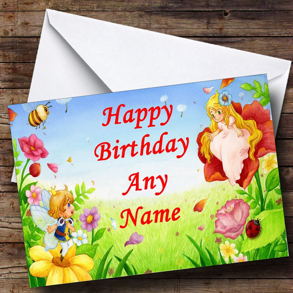 Thumbelina Customised Birthday Card