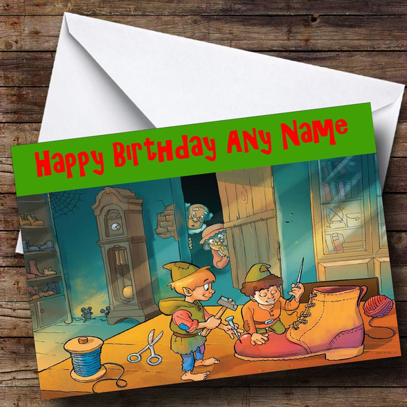 The Elves & The Shoe Maker Customised Birthday Card
