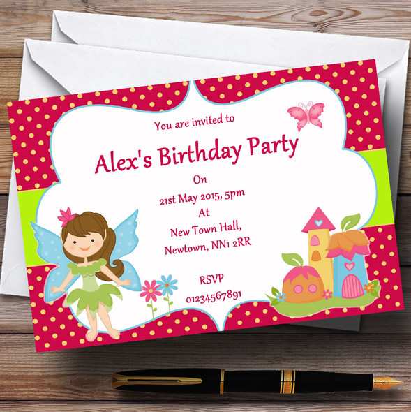 Fairy Pixie Customised Birthday Party Invitations