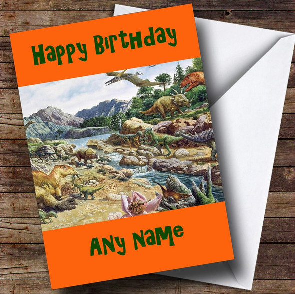 Dinosaurs Customised Birthday Card