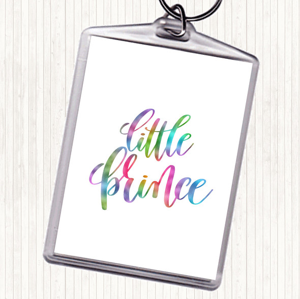 Little Prince Rainbow Quote Keyring