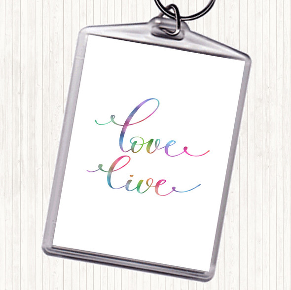Love Live Rainbow Quote Keyring