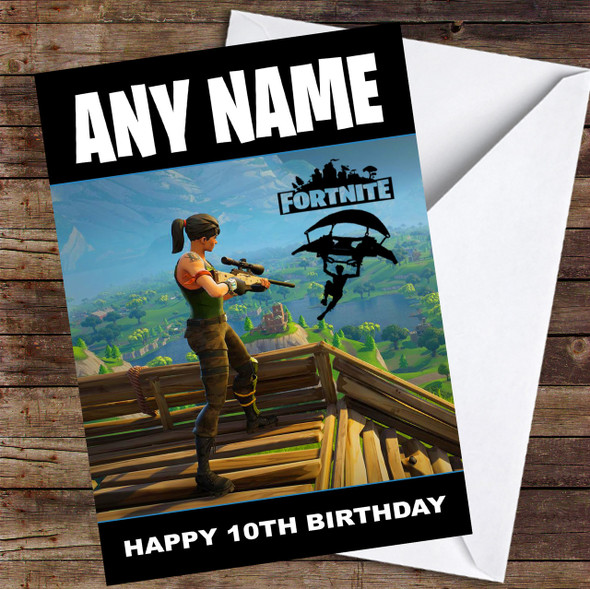 Game Fortnite Base Customised Children's Birthday Card