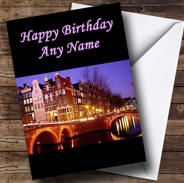 Amsterdam Customised Birthday Card