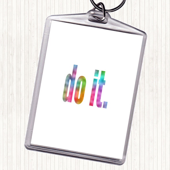 Do It Big Rainbow Quote Keyring
