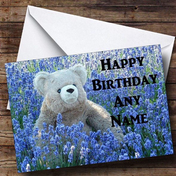 Pretty Teddy Customised Birthday Card