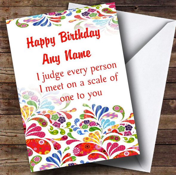 Floral One To You Customised Birthday Card