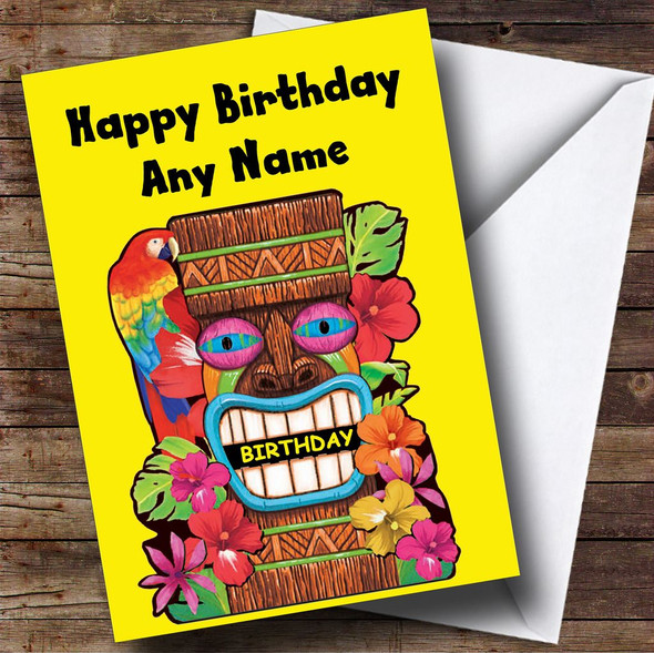 Tropical Hawaiian Luau Customised Birthday Card