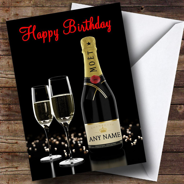 Moet Champagne Customised Birthday Card