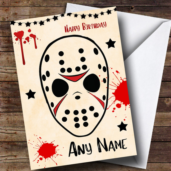 Jason Voorhees Friday 13Th Customised Birthday Card