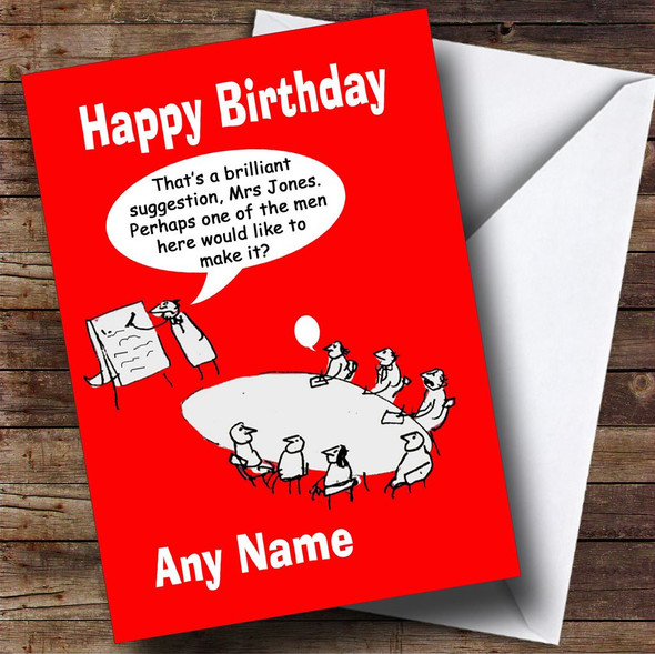 Funny Offensive Sexist Customised Birthday Card