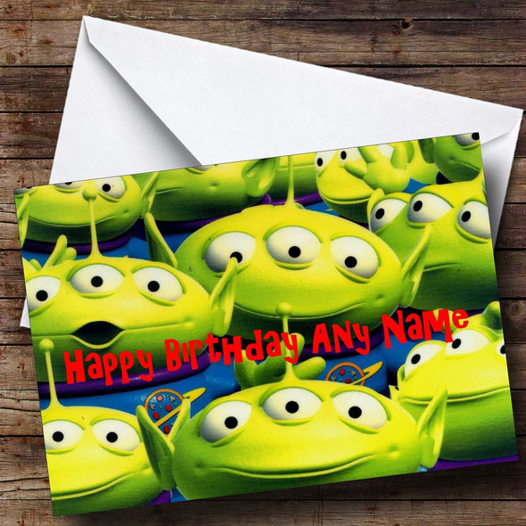 Toy Story Aliens Customised Birthday Card
