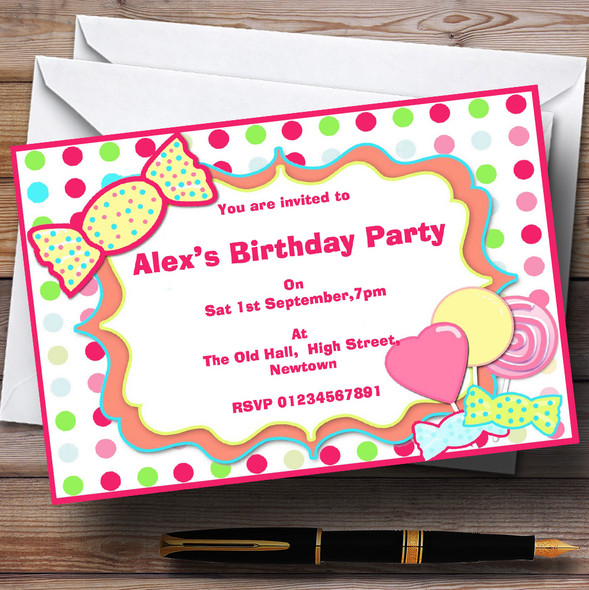 Sweety Tree Theme Customised Birthday Party Invitations