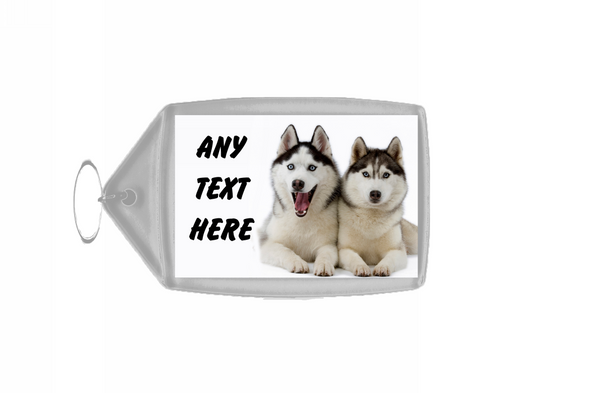 Husky Dogs Keyring