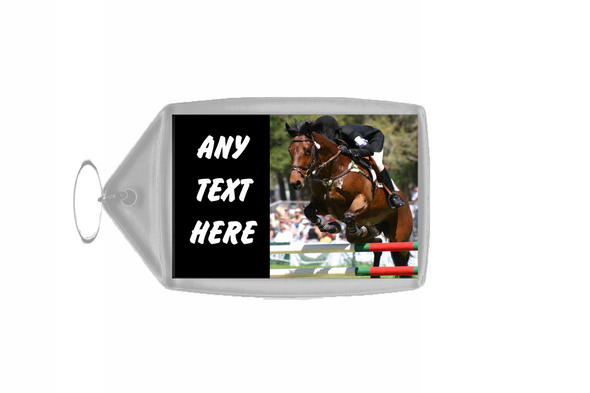 Show jumping Horse Keyring