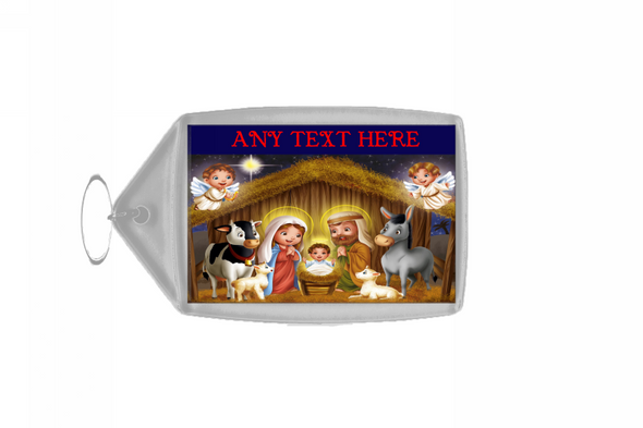 Nativity Scene Christmas Keyring