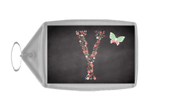 Chalk Letter Initial Y Keyring