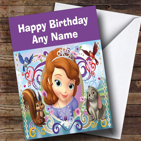 Sofia The First Customised Children's Birthday Card