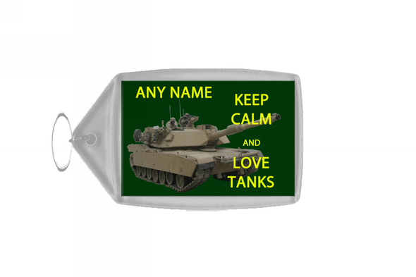 Keep Calm And Love Tanks Large Keyring
