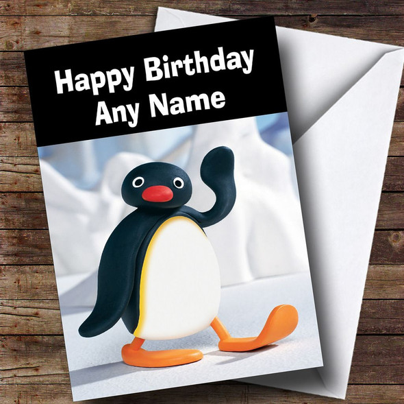 Pingu Penguin Customised Children's Birthday Card