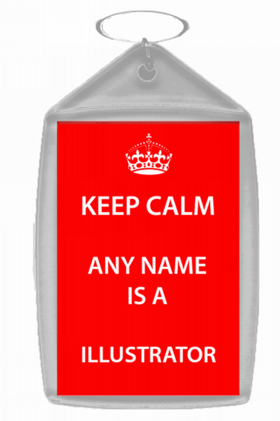 Illustrator Keep Calm Keyring