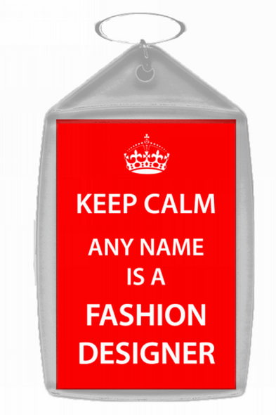 Fashion Designer Keep Calm Keyring