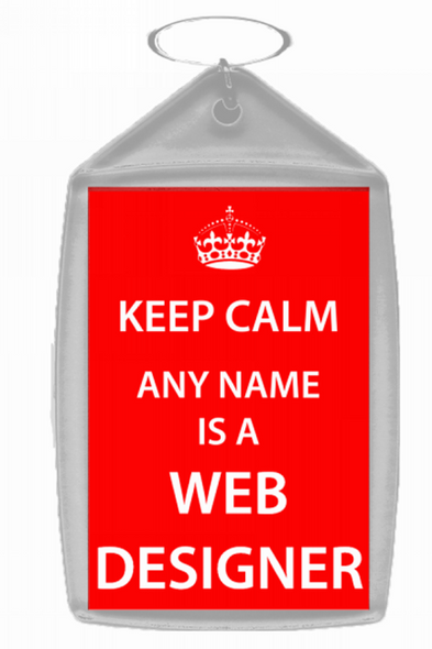 Web Designer Keep Calm Keyring