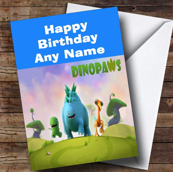 Dinopaws Customised Children's Birthday Card