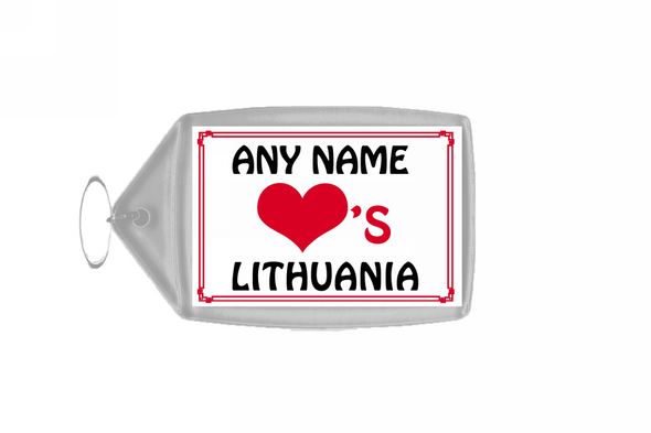 Love Heart Lithuania Keyring